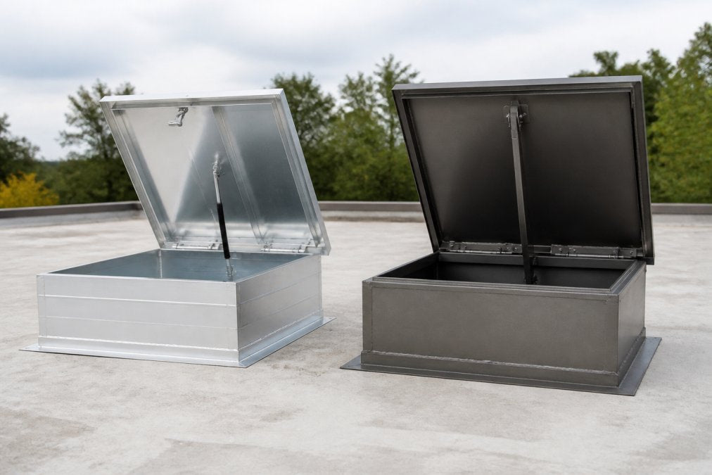 Aluminum vs Steel Roof Hatches for Commercial Buildings