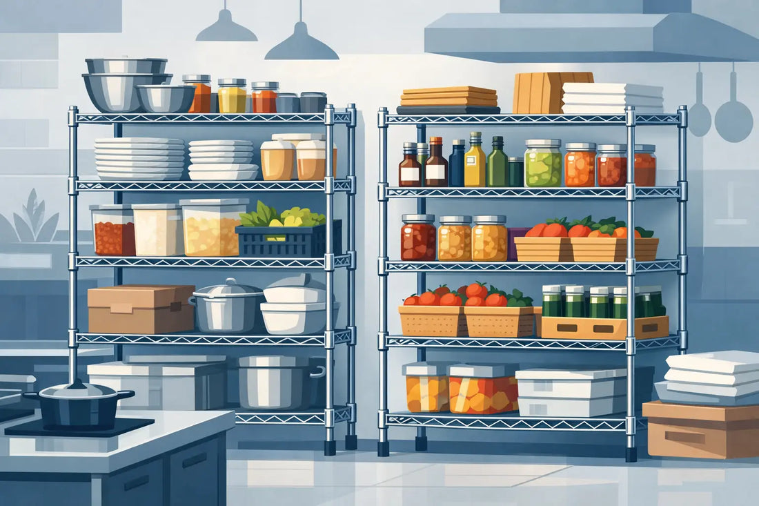 Chrome Wire Shelving for Restaurant Storage