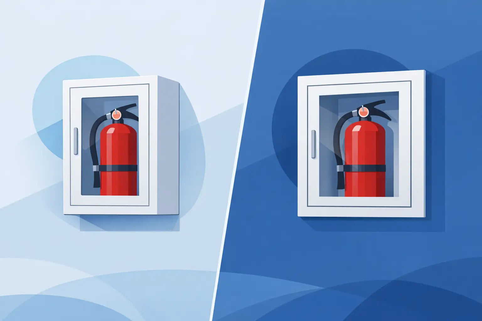 Fire Extinguisher Cabinet Surface Mount vs Recessed