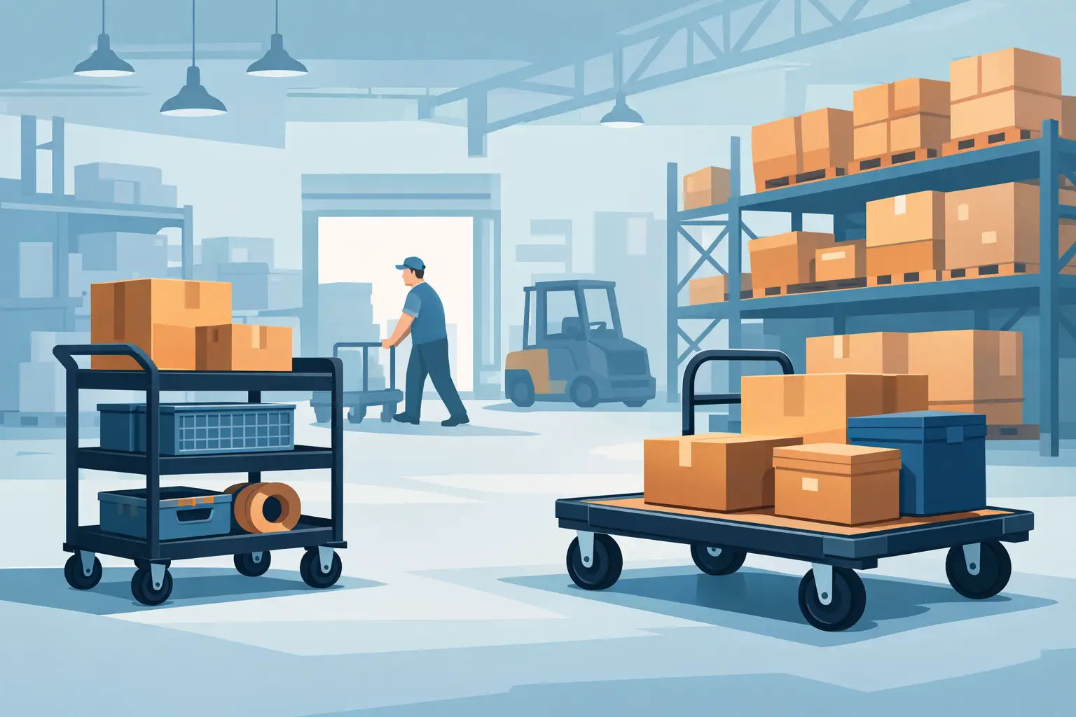 Heavy Duty Utility Carts for Warehouse Use