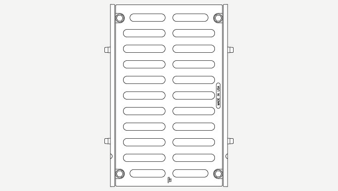 8″ W X 24″L X 1 1/2″D Cast Iron Grate