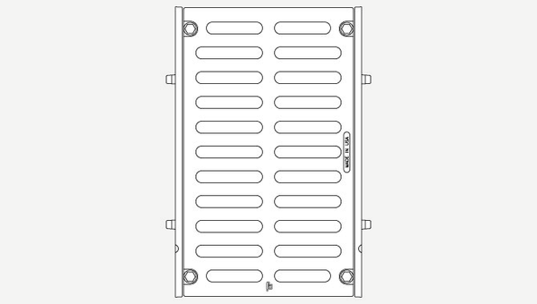 8″ W X 24″L X 1 1/2″D Cast Iron Grate